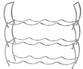 Zestawy do wina - Zeller 27356 regał na wino, zestaw 3 szt. 42 x 14 x 14 cm, chrom 27356 - miniaturka - grafika 1