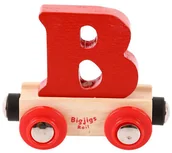 Pociągi dla dzieci - Bigjigs Toys Wagonik literka B - miniaturka - grafika 1