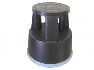 Q-Connect Taboret biurowy , mobilny, plastikowy, czarny KF00633 - Podnóżki, podpórki, podkładki - miniaturka - grafika 2