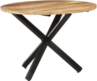 vidaXL Lumarko Okrągły stół jadalniany, 100x100x75 cm, surowe drewno mango 321681 - Stoły - miniaturka - grafika 9