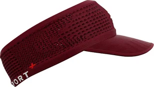 Compressport Opaska na głowę z daszkiem SPIDERWEB HEADBAND ON/OFF bordowa - Czapki i chusty sportowe męskie - miniaturka - grafika 2