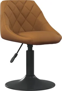 vidaXL Krzesło stołowe brązowe obite aksamitem 335358 - Krzesła - miniaturka - grafika 3