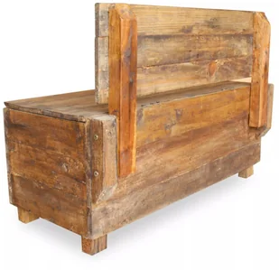 vidaXL Ławka z drewna odzyskanego, 86 x 40 60 cm vidaXL - Ławki do przedpokoju - miniaturka - grafika 9