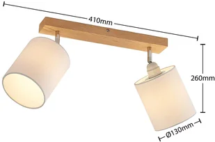 Lindby Imarin spot sufitowy, 2-punktowy, biały - Lampy sufitowe - miniaturka - grafika 3