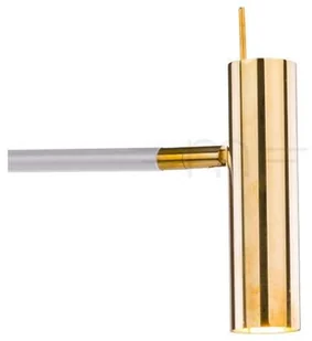 Amplex Stojąca LAMPA stołowa AMOS 0177 metalowa LAMPKA biurkowa tuba regulowana do gabinetu biała złota 0177 - Lampy stojące - miniaturka - grafika 2