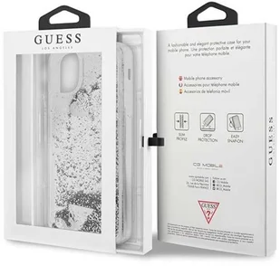Guess Etui Glitter Hearts iPhone 11 Pro Max, srebrne 3700740461952 - Etui i futerały do telefonów - miniaturka - grafika 6