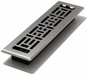 Rozdrabniacze do gałęzi - Decor Grates Decor grates ajh212-NKL 2-calowe od 12 cali Oriental Floor Register, szczotkowany nikiel AJH212-NKL - miniaturka - grafika 1