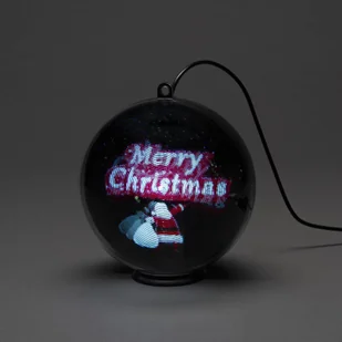 KonstSmide CHRISTMAS Kula hologram 3D Merry Christmas, 64 LED - Oświetlenie świąteczne - miniaturka - grafika 5