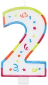Urodziny dla dorosłych - FOL Świeczka duża cyferka 2 - 1 szt. F22922 - miniaturka - grafika 1