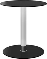 Ławy i stoliki kawowe - VidaXL Lumarko Stolik kawowy, czarny, 40 cm, szkło hartowane 322781 VidaXL - miniaturka - grafika 1