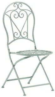 Beliani Zestaw 2 krzeseł ogrodowych metalowy zielony TRENTO - Meble ogrodowe - miniaturka - grafika 8