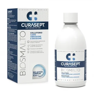 BioLife INDENT Curasept Biosmalto płyn do płukania jamy ustnej przeciw próchnicy erozji i abrazji 300 ml 9094253 - Środki do prania - miniaturka - grafika 2