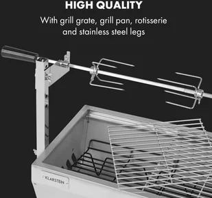 Klarstein Sauenland Mini, grill obrotowy, szpikulec obrotowy, 4W, maks.12 kg, stal nierdzewna GQ5-Sauenland Mini - Grille - miniaturka - grafika 3