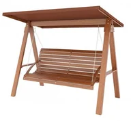 Huśtawki - Huśtawka ogrodowa drewniana orzech P9-R90 - miniaturka - grafika 1