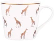Kubki - KUBEK STOŻEK NBC 350 ML DEK. GOLD GIRAFFE BIAŁY 01010032003 - miniaturka - grafika 1