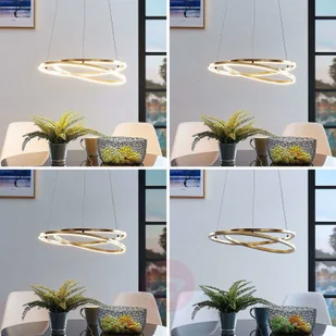 LINDBY Lindby Davian lampa wisząca LED ściemniana mosiądz - Lampy sufitowe - miniaturka - grafika 2