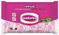 Szampony i odżywki dla psów - Inodorina Inodorina Chusteczki Aloe Vera - zapach aloesu 40szt - miniaturka - grafika 1