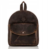 Plecaki - Plecak Damski Retro Vintage Bązowy T-18-BR - miniaturka - grafika 1