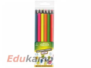 CRICCO Kredki 6 kolorów trójkątne jumbo neon - Kredki, ołówki, pastele i pisaki - miniaturka - grafika 2