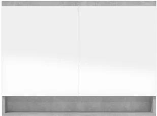 vidaXL vidaXL Szafka łazienkowa z lustrem 80x15x60 cm MDF szarość betonu 8720286391617 - Szafki łazienkowe - miniaturka - grafika 7