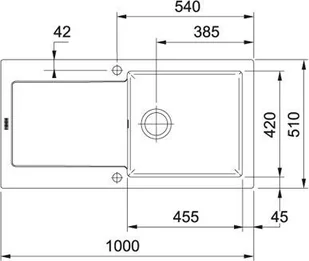 Franke Maris MRK 611-100 kremowy 124.0379.962 - Zlewozmywaki - miniaturka - grafika 3