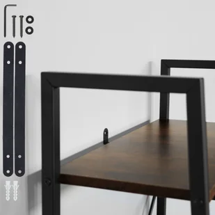 tectake Regał drabinkowy Newcastle - industrialny ciemny 404146 - Regały - miniaturka - grafika 8