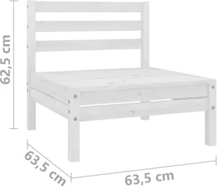 vidaXL 11-cz. zestaw wypoczynkowy do ogrodu, biały, drewno sosnowe - Meble ogrodowe - miniaturka - grafika 6