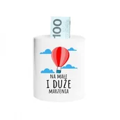 Skarbonki - Na małe i duże marzenia - skarbonka z nadrukiem - miniaturka - grafika 1