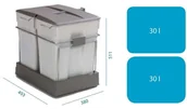 Kosze na śmieci - Alveus Sortownik ALBIO 40 (2x30l) 1090338 - miniaturka - grafika 1