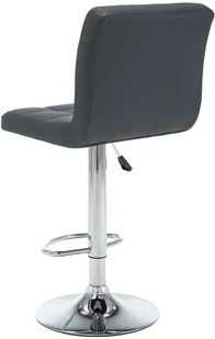vidaXL Stołki barowe, 2 szt., szare, sztuczna skóra - Taborety i hokery - miniaturka - grafika 5