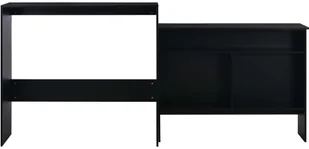 vidaXL Stół barowy z 2 blatami, czarny, 130 x 40 x 120 cm - Stoły - miniaturka - grafika 4