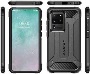 Alogy Etui Hard Armor do Samsung Galaxy S20 Ultra szare 7925X23 - Etui i futerały do telefonów - miniaturka - grafika 3