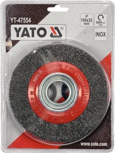 YATO SZCZOTKA TARCZOWA 150MM 32MM INOX DO SZLIFIERKI STOŁOWEJ YT-47554 - Akcesoria do elektronarzędzi - miniaturka - grafika 4