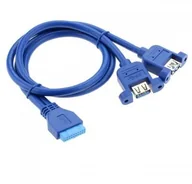 Akcesoria do komputerów stacjonarnych - Akyga AKYGA ADAPTER 2XUSB A 3.0 USB 19 PIN AK-CA-62 - miniaturka - grafika 1