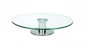Tace i patery - Ibili accesorios etażerka obrotowy, einstoeckig, ze szkła i stali nierdzewnej, płyta do serwowania, stojak na ciasto, średnica 30 cm 717130 - miniaturka - grafika 1