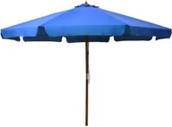 Parasole ogrodowe - vidaXL Parasol ogrodowy na drewnianym słupku, 330 cm, lazurowy vidaXL - miniaturka - grafika 1