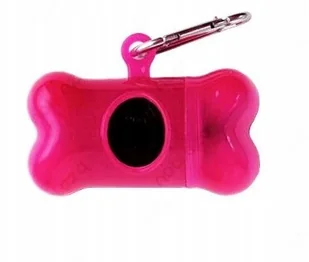 Pojemnik na odchody kupy psa różowy etui+worki - Woreczki na psie odchody - miniaturka - grafika 2