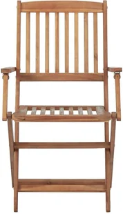 vidaXL Składane krzesła ogrodowe z poduszkami, 2 szt., drewno akacjowe 3064610 - Fotele i krzesła ogrodowe - miniaturka - grafika 7