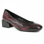 Półbuty damskie - Sergio Leone Półbuty damskie PB 117 bordo łuska PB 117 bordo łuska - miniaturka - grafika 1
