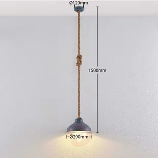 LINDBY Lindby Chaby beton lampa wisząca, 1-punktowa - Lampy sufitowe - miniaturka - grafika 4