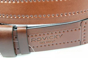 Rovicky (PL) Pasek Skórzany Męski ROVICKY (PL) KASZTANOWY 40 mm Skóra Licowa Extra - Paski - miniaturka - grafika 3