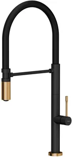 QUADRON Bateria MARGOT T-LINE czarny mat VERY BLACK) + miedź PVD 3623502_BLMPVDC1) - Baterie kuchenne - miniaturka - grafika 2