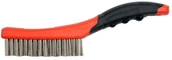 Materiały ścierne - Yato Szczotka druciana, drut nierdzewny, 4 rzędy, rękojeść plastikowa YT-6338 - miniaturka - grafika 1