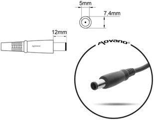 Movano Ładowarka / zasilacz samochodowy 19.5v 3.33a (7.4x5.0 pin) - hp ZZ/S/HP195333B - Ładowarki samochodowe - miniaturka - grafika 6
