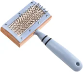 Szczotki i furminatory - Lessie land Drewniana szczotka Lessie Land z metalowymi pinami zakończonymi kulką LL-002-1K - miniaturka - grafika 1
