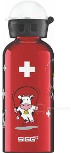 Sigg Kids 'Funny krówki aluminiowa butelka, czerwony, 0,4 L 8626.90 - Akcesoria turystyczne - miniaturka - grafika 2