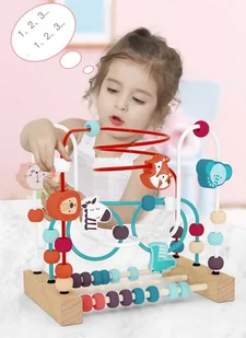 NICEKIDS DREWNIANY Labirynt edukacyjny Zoo przeplatanka KZ0920 - Zabawki interaktywne dla dzieci - miniaturka - grafika 9