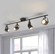 Lampy sufitowe - 4-punktowa lampa sufitowa LED Leonor, czarno-złoty - miniaturka - grafika 1