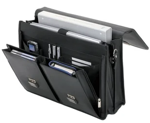 ALASSIO Veneto Torba biznesowa skórzana 42 cm przegroda na laptopa schwarz 47117 - Torby na laptopy - miniaturka - grafika 2