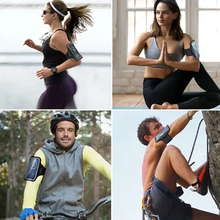 Alogy Etui do biegania WaterProof Sport ArmBand wodoodporna opaska na ramię do telefonu 6.5 cali Czarna 13861X1 - Etui i futerały do telefonów - miniaturka - grafika 13